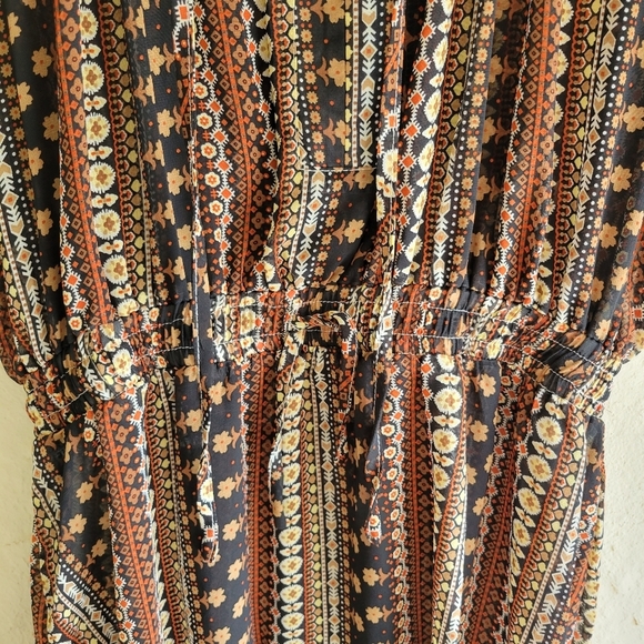 Shein Geo and Striped Print A-Line Dress Tribal Boho - Picture 5 of 11